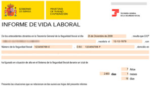 Informe Negativo de Vida Laboral